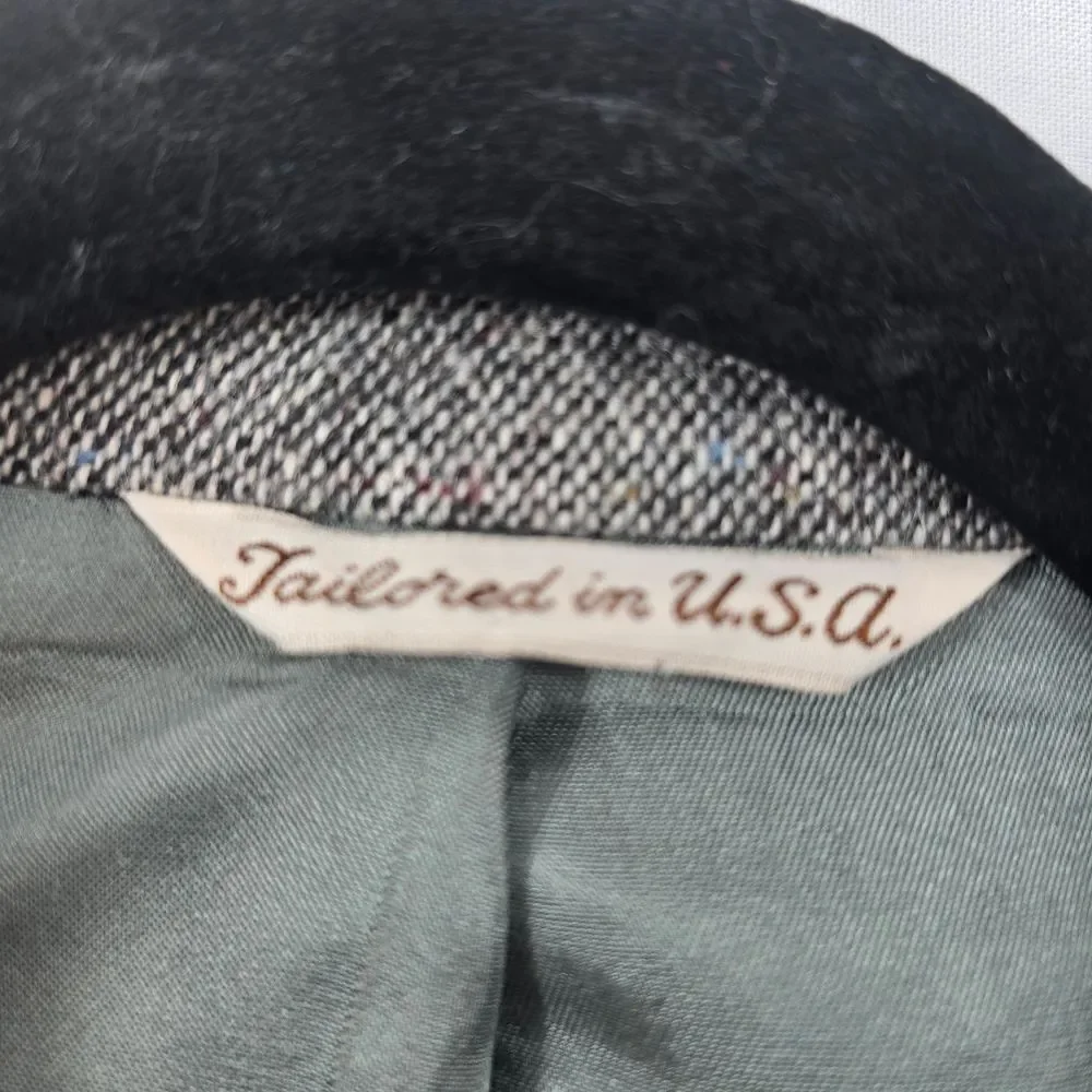 VTG Stafford Men's 44R Tweed Sport Coat Blazer Two Button Brown Wool Elbow Patch